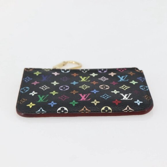 LOUIS VUITTON Multicolor Pochette Cles NM Coin Purse Black M60279 Auth 145060V - Picture 11 of 16